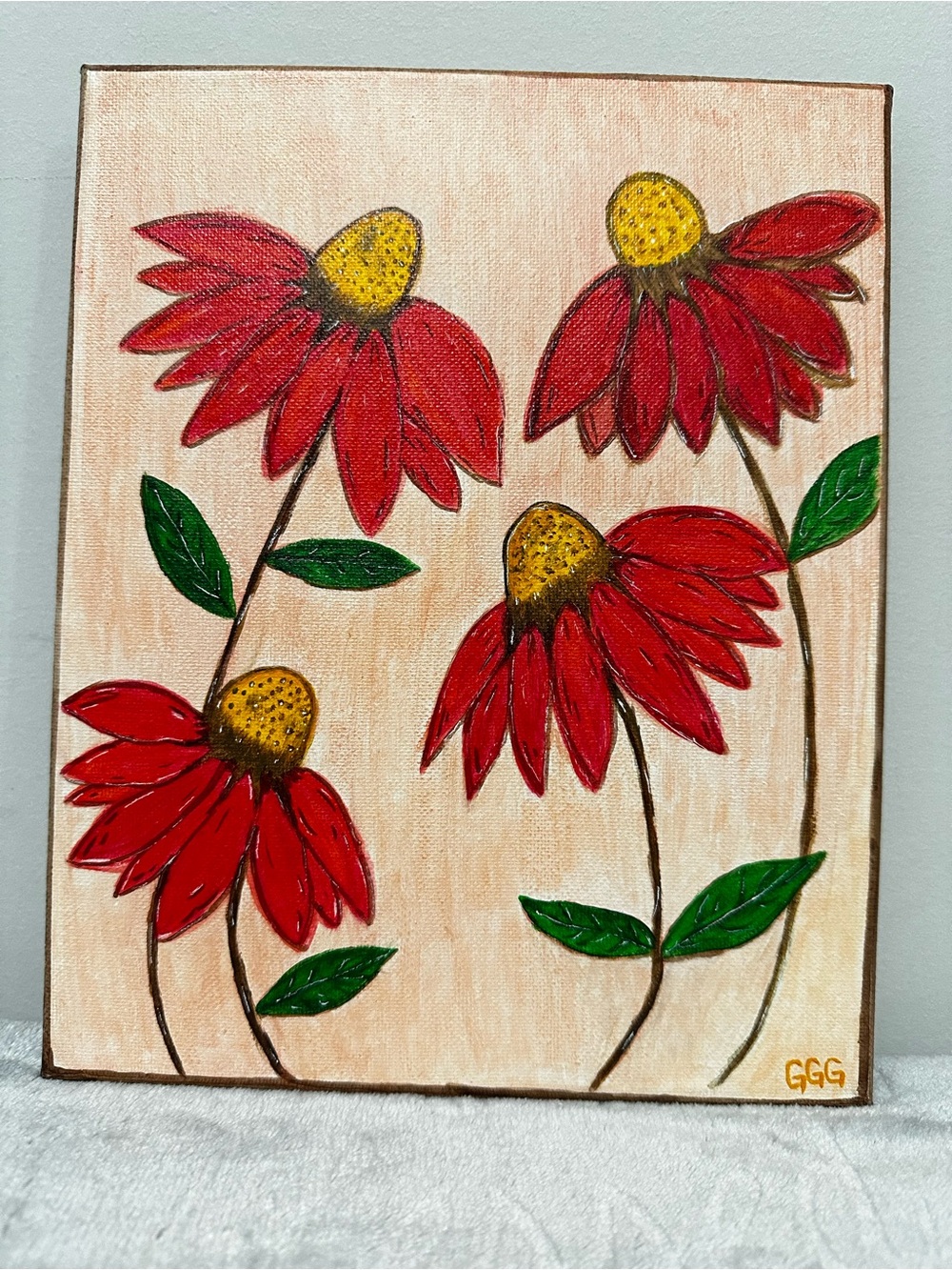 Hand-Painted Canvas 8”x10”   “Consider how the wild flowers grow” Luke 12:27